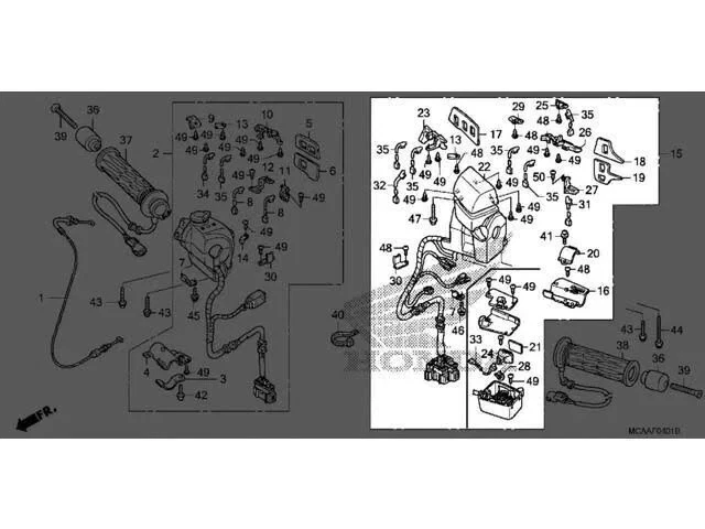 OEM Honda 2006-2008 GL1800 Goldwing Commutateur De Clignotant Et De Audio - Photo 1/1