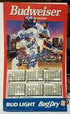 1994 LOS ANGELES DODGERS MLB Baseball Poster Calendar Bud Light Beer Budweiser