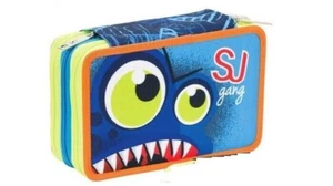 Astuccio Scuola 3 Zip Seven Sj Gang Boy Facce - Foto 1 di 3