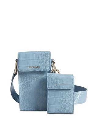 Bandolera Ted Baker Shamim Croc-Repujado Imitación Cuero Teléfono LT Azul Bolso y Bolsa Foto 1 de 4