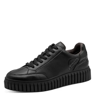 s.Oliver sneaker sneakers lace-up loafers shoes black 23645 - Image 1 of 4