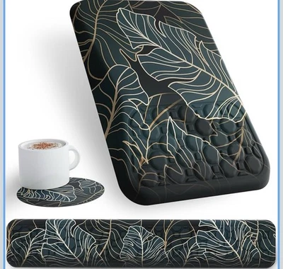 Keyboard Wrist Rest Ergonomic Mouse Pad with Wrist Rest Support Green - Image 1 of 4