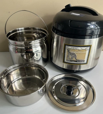 Saratoga Jacks THERMAL COOKER SET Stainless Steel 5.5L Camping Off Grid Survival - Image 1 of 4