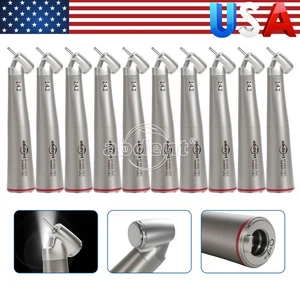 1-10* Dental Electric Handpiece 1:4.2 45° Contra Angle LED Fiber Optic AT-Z42L - Picture 1 of 34