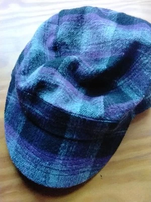 Gorra de periodista Eddie Bauer para mujer S/M púrpura a cuadros 100 % algodón Foto 1 de 3