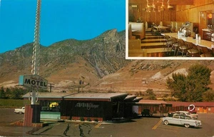 Vintage Cedar Hills Motel & Coffee Shop Utah Photochrome Postcard 1963 - Picture 1 of 2