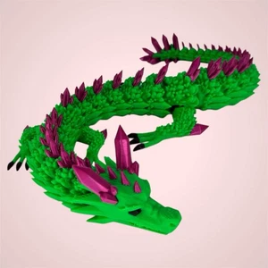 Articulated Crystal Dragon -  Fidget Toy - 3D Printed - Gift - Picture 1 of 10