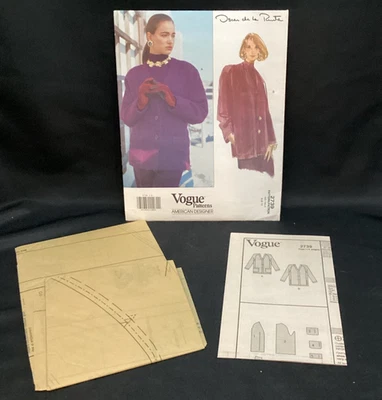 Vtg Sewing Pattern Vogue 2739 Oscar De la Renta 6-8-10 Uncut 1991 - ships free - Image 1 of 4
