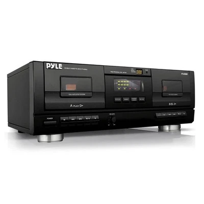 Pyle Doppio Stereo Cassette Deck con Nastro Convertitore da USB a MP3 - Immagine 1 di 4