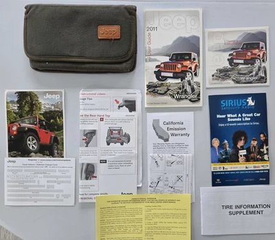 Guia do usuário Jeep Wrangler 2011 fabricante de equipamento original com suplementos manuais do proprietário e bolsa de armazenamento - Imagem 1 de 4