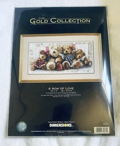NUEVO Kit Punto de Cruz Dimensions Gold Collection “A Row of Love” 35039 18”x9” - Imagen 1 de 3