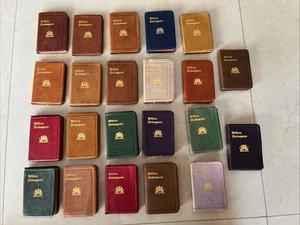 Shakespeares Works 22 Knickerbocker Mini Leather Books Lot Set Almost Complete - Imagen 1 de 7