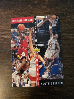 1992-93 Upper Deck Michael Jordan Scottie Pippen #62 HOF 8215 - Photo 1/3