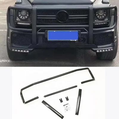 Fit for Mercedes Benz W463 G65 G63 A Front Bumper Brush Bull Bar Guard Black SET - Image 1 of 4
