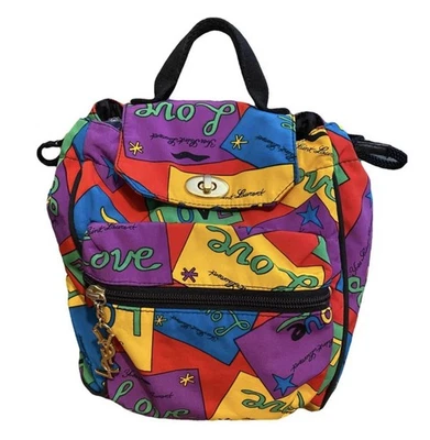 Auténtica mochila vintage con cordón Yves Saint Laurent YSL Love Nyon Foto 1 de 4