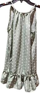 Shein Girl's Green & White Polka Dot Dress Size 9Y - Picture 1 of 2