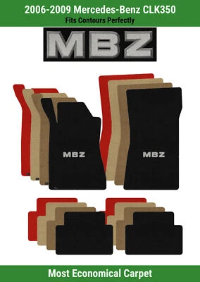 Alfombrillas delanteras y traseras Lloyd Velourtex para Mercedes-Benz CLK350 '06-09 con apliques MBZ Foto 1 de 4