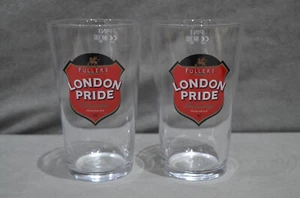2x Fuller's London Pride Outstanding Premium Ale One Pint 20oz Bierglas M15 - Bild 1 von 7