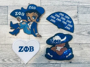 Parches bordados Zeta Phi Beta ΖΦΒ hermandad planchar/coser D9griego - Imagen 1 de 6