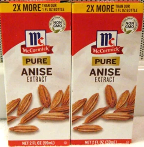 McCormick Pure Anise Extract, 2 fl oz x2 , 4oz Total ***FREE FAST SHIPPING! - Picture 1 of 3