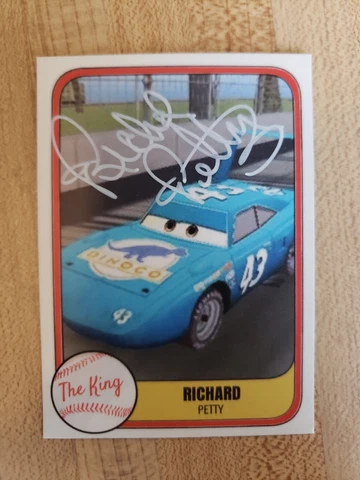 Richard Petty Custom Signed Card - The King From Cars Cover