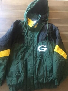 Vintage Green Bay Packers Chalk Line "Puffer" Jacket Men's Medium “Very Nice" - Picture 1 of 12