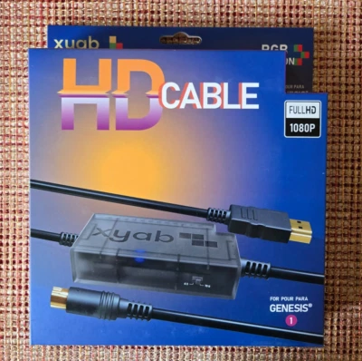 RGB+ Full HD Upscaling HDMI Link Cable For Sega Genesis Model 1 XYAB NEW, Sealed - Image 1 of 4