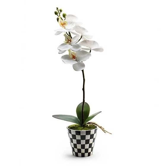 Novo em folha Mackenzie Childs quadriculado xadrez orquídea drop-in - Imagem 1 de 1