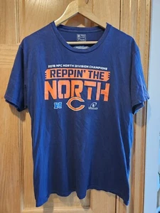 NFL Chicago Bears Shirt Size Medium Blue Orange Tee V-Neck Graphic Top - Picture 1 of 3
