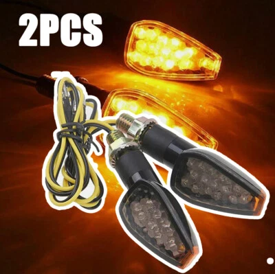Mini Motorcycle LED Turn Signal Blinker Light Indicator Amber Lamps Universal Foto 1 de 4