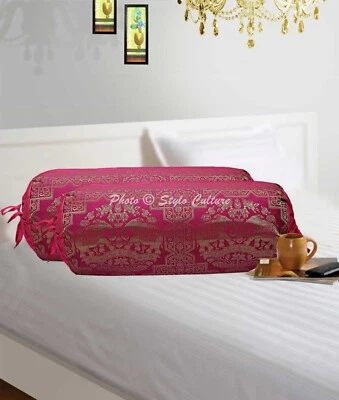 Brocade Jacquard Bolster Cover Boho Bohemian Sofa Pillow Cases For Home Decor - Imagem 1 de 4