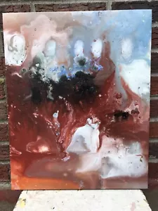 Abstract Genuine Oil Painting 16" x 20" On Stretched Canvas #49 - Picture 1 of 3