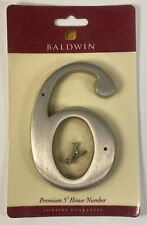 BALDWIN Premium Solid Brass 5" House Number # 6 or 9