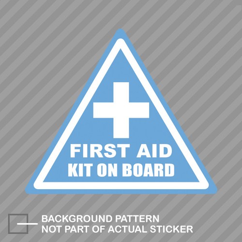 First Aid Kit On Board Sticker Die Cut Decal Vinyl Off Road Race Safety