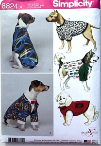 Simplicity Pattern  8824 Dog Coats in 3 Sizes  Small, Medium, Large - Picture 1 of 2