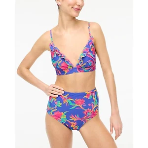 Nuevo J. Conjunto de bikini Crew Factory para mujer talla 3X azul dos piezas elástico floral nuevo con etiquetas - Imagen 1 de 14