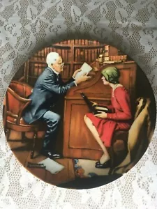 Norman Rockwell Collectible Plate “The Professor”/ Edwin Knowles Series Plate Nu - Picture 1 of 3