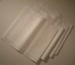 Vintage Damask Napkins with Rose Pattern - Bild 1 von 10