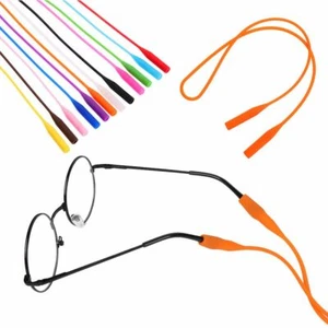 Elastic Silicone Eyeglasses Straps Sunglasses Chain Sport Anti-Slip String Ropes - Picture 1 of 21