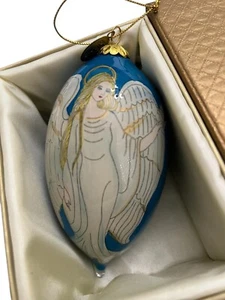 Pier 1 Li Bien ÁNGEL GUURDIANO Adorno de Vidrio Forma de Lágrima Navidad 2016 - Imagen 1 de 8