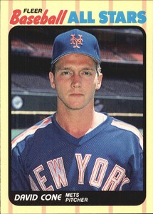 1989 Fleer Baseball All-Stars New York Mets Baseball Card #9 David Cone