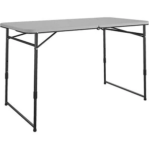 COSCO 4 ft. Fold-in-Half Portable Indoor/Outdoor Utility Table, Gray - Picture 1 of 5