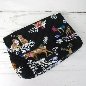 NWT Vera Bradley Brush & Cosmetic Case Merry Mischief Deer Raccoon Holidays $50 - Picture 1 of 12