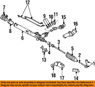Used Rack and Pinion Assembly fits: 1994 Cadillac Deville Power Rack and Pinion - Image 1 of 2