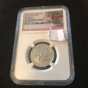 2018S Voyageurs Silver NGC Slab Coin Reverse Proof PF70 Quarter America