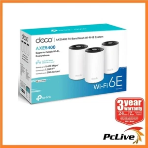TP-Link Deco XE75 3 Pack AXE5400 Tri-Band Mesh Wi-Fi 6E System Gaming Router - Picture 1 of 9