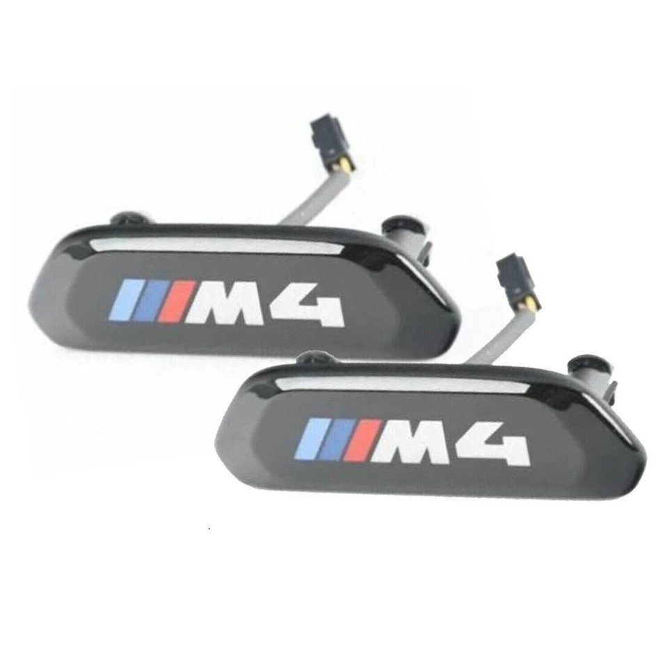 BMW GENUINE 2pcs M4 F82 F83 Front Seat Backrest Illuminated Badge 52109503039 - Image 1 of 1