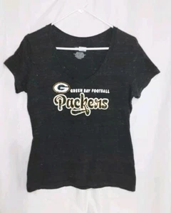 Green Bay Packers V-Neck Shirt Women's Size XL -B1 - Picture 1 of 4