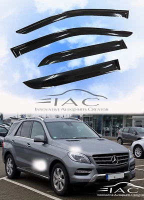 Para 12-19 Mercedes-Benz GLE W166 ML350 ML500 ML63 Visera de ventana fuera de canal 4 un. Foto 1 de 4