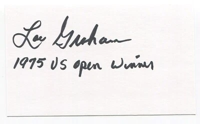 Lou Graham Signed 3 x 5 Index Card Autographed Golf PGA US Open Winner 1975 - Image 1 of 2
